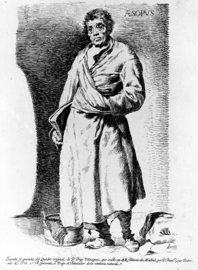 Esopo, grabado por Francisco de Goya y Lucientes, 1778 de Diego Velázquez